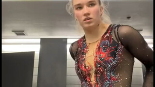 It turns out that wearing rhythmic gymnastics clothes is so difficult