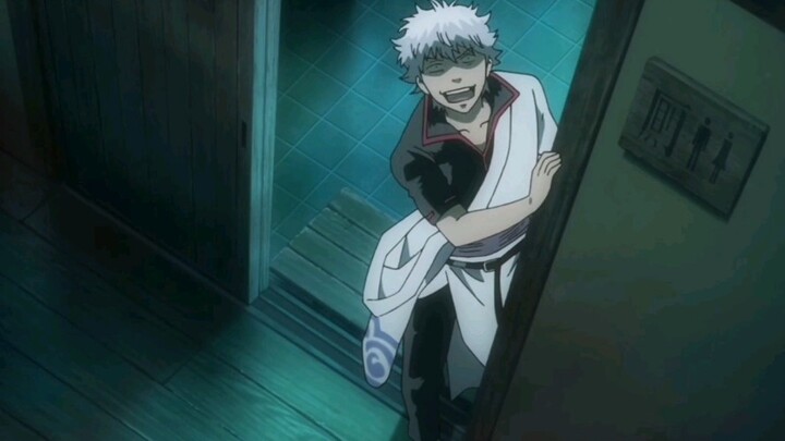 Gintama funny scene, Gin-san was so scared that he sang Doraemon's song
