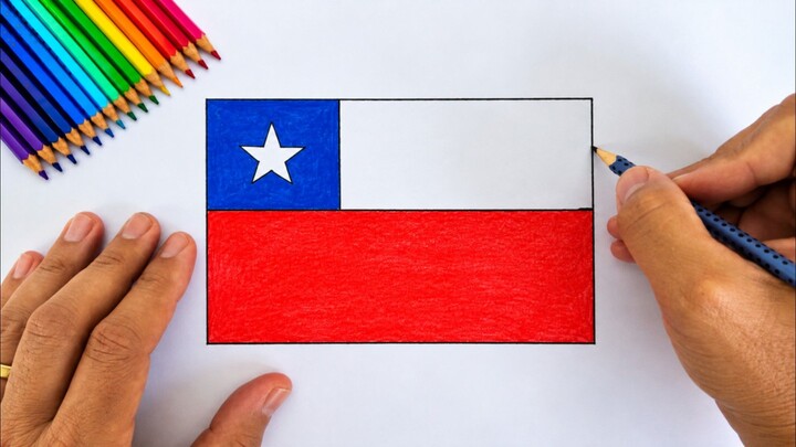 COMO DESENHAR A BANDEIRA DO CHILE!