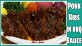 Pork Ribs in BBQ Sauce | How to cook Pork Ribs in Bbq sauce | Ghie’s Apron