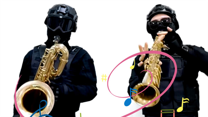 Saxophone version of remix of "Astronomia" and "Da La Beng Ba"