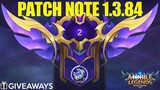 ARGUS REWORK, ITEM MAGE BARU, HARITH&GUINIVERE NERF! PATCH NOTE 1.3.84 + GIVEAWAY EPIC SKIN!