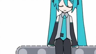 miku miku oo ee oo, but the hair color is gradually turning white
