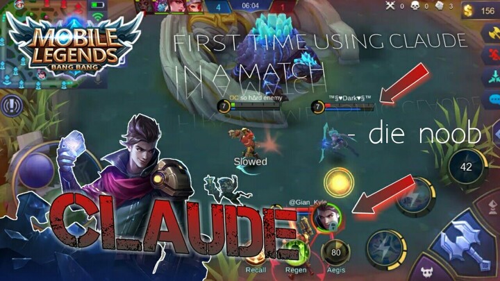 first time using Claude in a match// Mobile Legends: Bang Bang