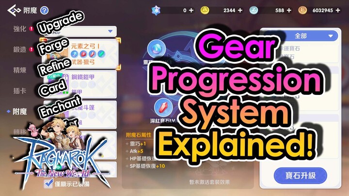 [RONW] Breaking Down Full Equipment Progression System! Upgrade, Refine, Enchant & Forge Explained!