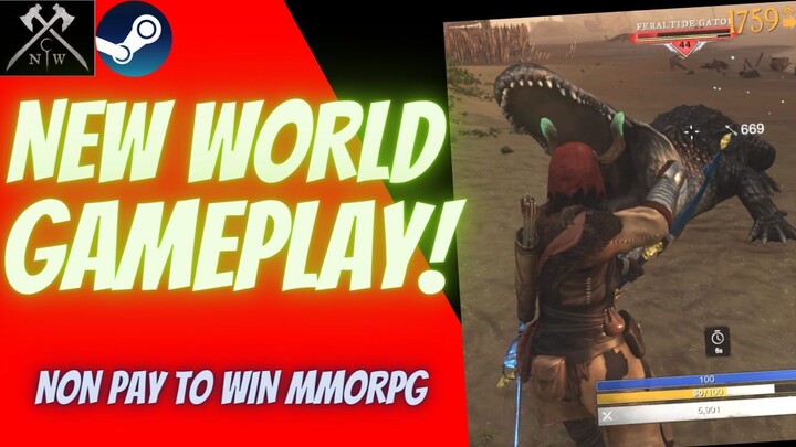 NEW WORLD GAMEPLAY - NON PAY TO WIN MMORPG !