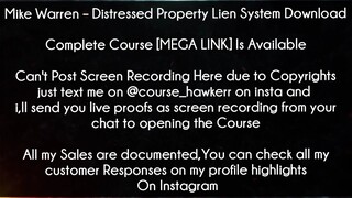 Mike Warren Course Distressed Property Lien System Download