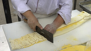 Handmade noodles on the roadside in Shenyang