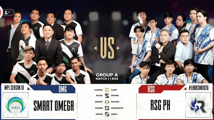 OMG VS RSG | MPL PH S10 | WEEK 1 DAY 1 | GAME 1