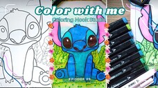 【上色过程】用酒精马克笔绘制史迪奇｜Coloring Stitch with Alcohol Markers & Colored Pencils