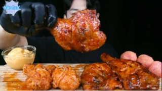 Gà cay BBQ và gà chiên phần 3 #mukbang