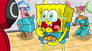 SQUID GAME ì˜¤ì§•ì–´ ê²Œìž„ Animation | Spongebob vs Squid Game Doll | Slime Story