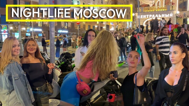 🔥Crazy NIGHTLIFE IN RUSSIA 2024 after midnight. LUXURY GIRLS. Moscow Walk Streets - 4K HDR