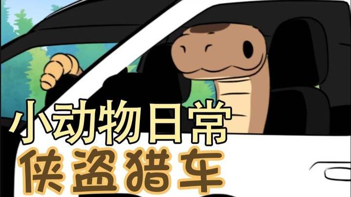 侠盗猎车🦡🐍🚓-【小动物日常 | Natural Habitat Shorts】中英双语