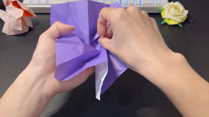 Hướng dẫn gấp giấy Origami | Hoa hồng Sato năm cánh, hướng dẫn siêu chi tiết, đảm bảo học được, có g