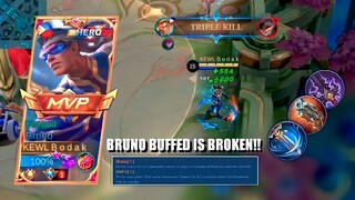 BRUNO BUFFED IS BROKEN - MLBB