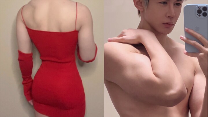 Pacar lagi nggak di rumah, aku nekat pakai baju cewek—benar-benar memalukan!