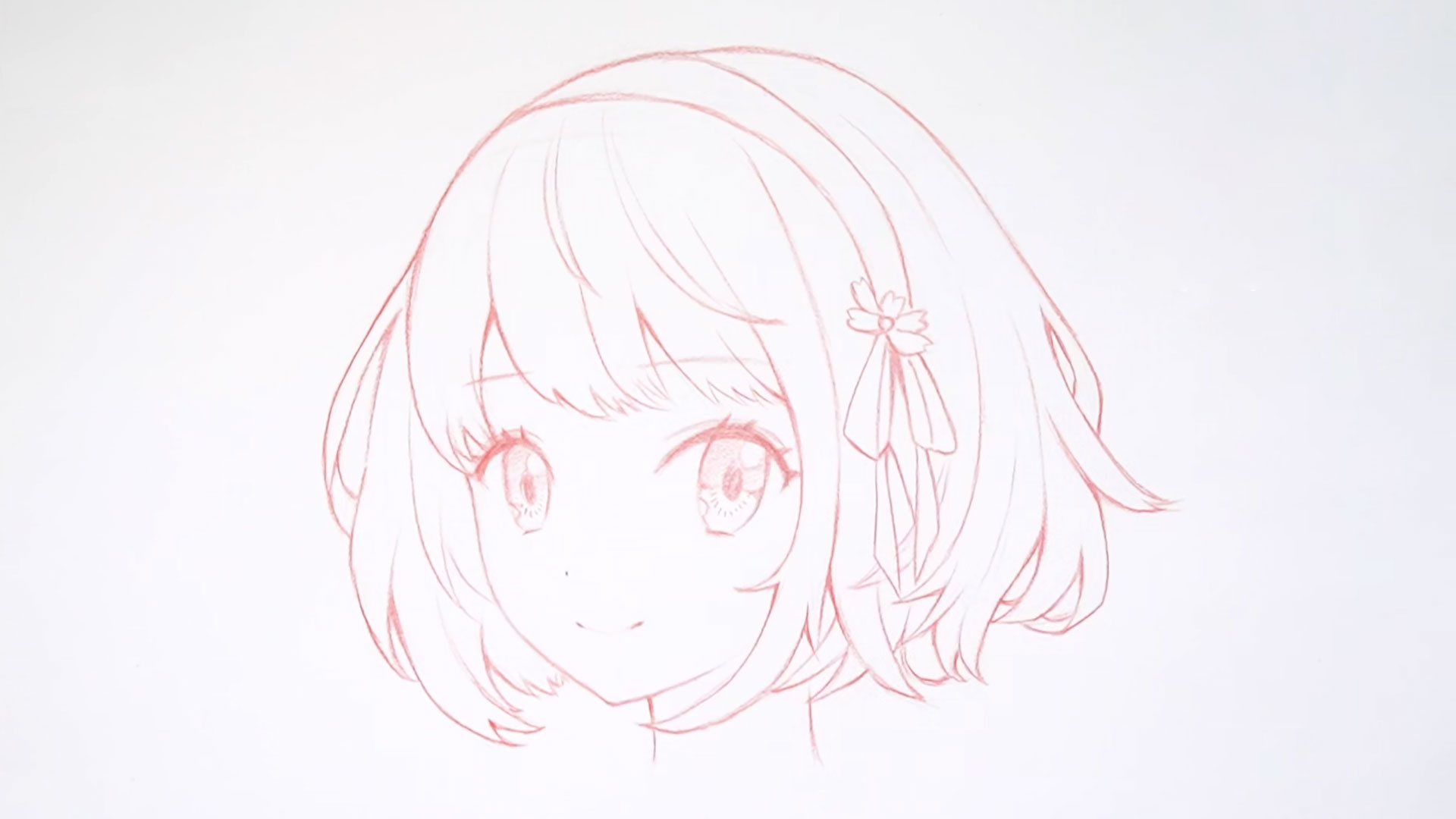 how to draw anime girl face and hair