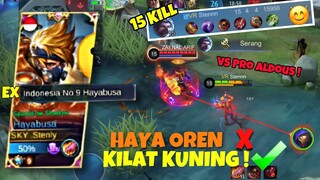 HAYA OREN DIREMEHKAN ? AUTO MODE KILAT KUNING ! VS PRO ALDOUS ! Stenly Hayabusa Gameplay