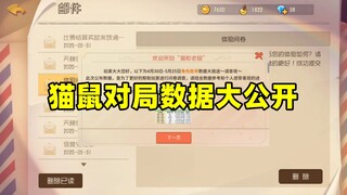 猫和老鼠手游：猫鼠官方对局数据大公开！