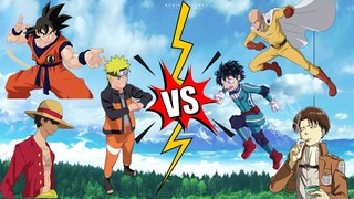 Bạn Chọn Xem AOT, MY HERO ACA, ONE PUNCH MAN hay NARUTO, ONE PIECE, DBZ