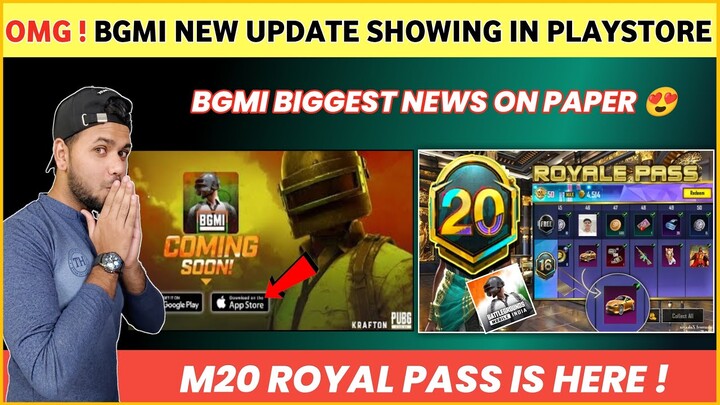 😍 Bgmi News | Bgmi New Update Showing ! | M20 Royal Pass | M20 Royal Pass Pubg Mobile