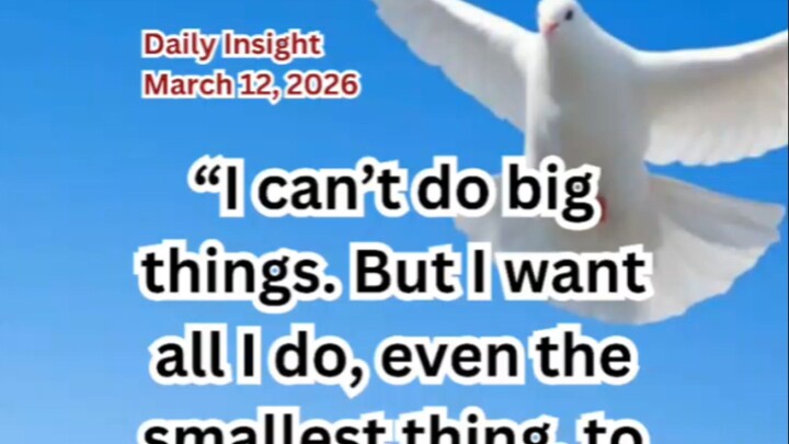 Daily Insight March 12, 2026 #faith #saint #insight