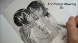 Mikasa kissing Eren /iconic scene/ Aot Manga drawing