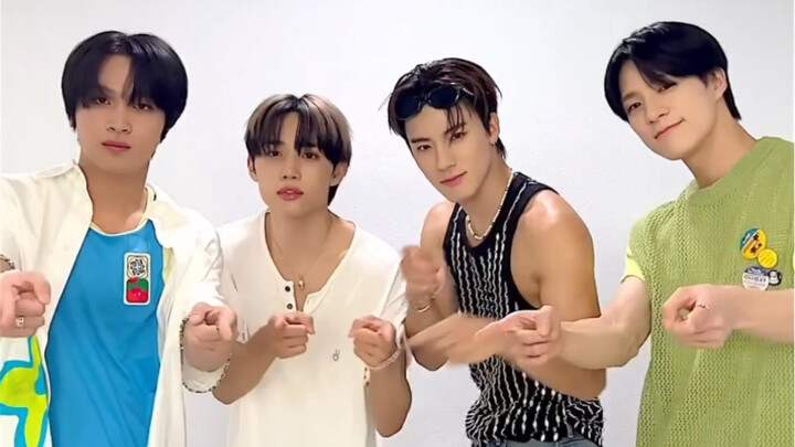 【230813】KaiChan & JENO & Kim Seonwoo & ERIC #Kumpulan Tantangan Yogurt Shake