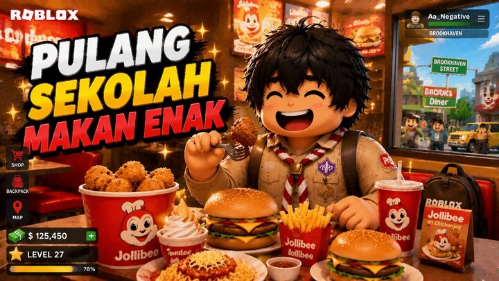 PULANG SEKOLAH KITA MAKAN ENAK di Roblox | Family Roleplay Indonesia