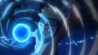 Naruto mengeluarkan rasengan nya