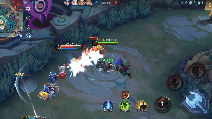 Menato's time Ulti kills the enemy then flies into the air.