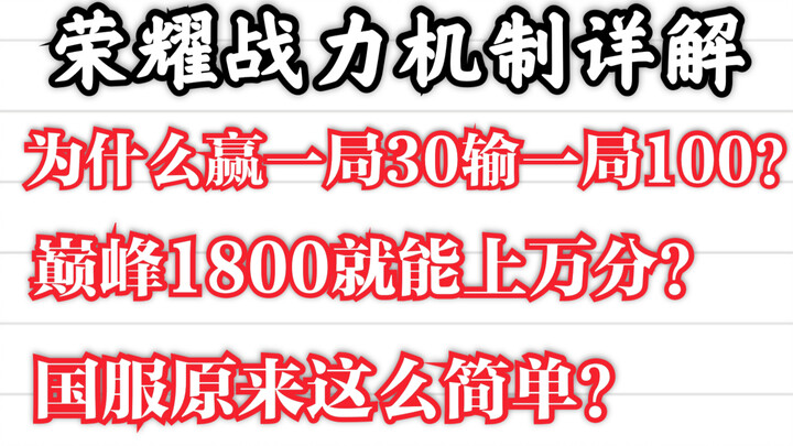 [Detailed Explanation of Honor of Kings Battle Power System] Do You Think Reaching National Server T