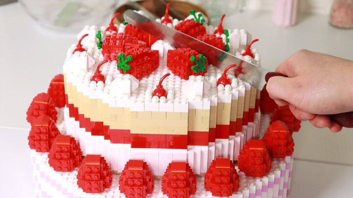 Leave all the joys and sorrows to the strawberry cream cake! Double cake! Doubly Happy【Lego Stop Mot