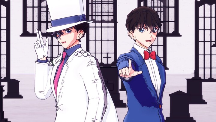 [Detektif Conan /MMD/HaToon] Terkejut! Sebuah warna tertentu membuat Shinichi dan Kidd menari sepert