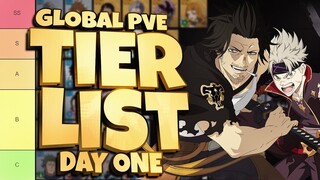 GLOBAL DAY ONE BLACK CLOVER MOBILE PVE TIER LIST *Black Clover Mobile*