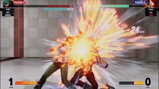 KOF15　チャンピオンvsチャンピオン　最強ヴァネッサ　２４HIT空中ラッシュコンボ