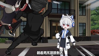 两个男人突然掏出刀，朝着男孩狠狠刺去！然而，就在千钧一发之际...