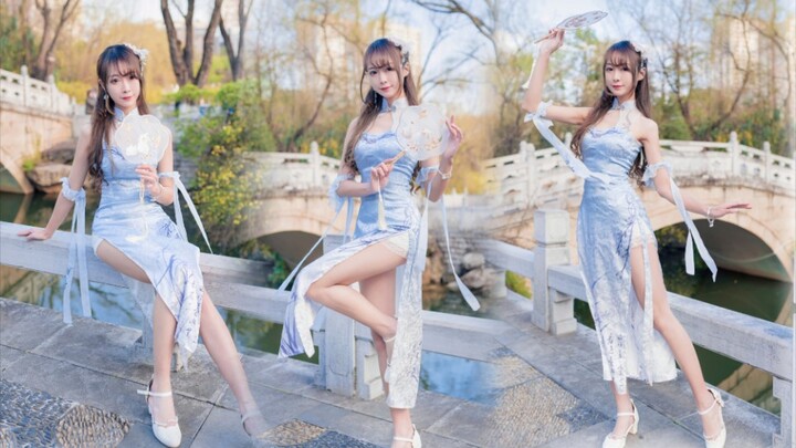 【PINKU La La】Gentle cheongsam ✨ Vertical screen one shot ✨The bright moon comes into the dream~