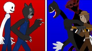 Big Bad Wolf vs Cartoon Cat The Boiled One Hansel (Analog Horror) FULL Animation