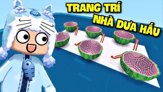 MEOWPEO THỬ THÁCH TRANG TRÍ NHÀ QUẢ DƯA HẤU SIÊU TO KHỔNG LỒ TRONG MINI WORLD