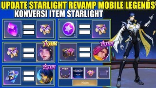 NEW UPDATE STARLIGHT REVAMP MOBILE LEGENDS!! JUMLAH KONVERSI STARLIGHT GEMS DAN STARLIGHT COIN