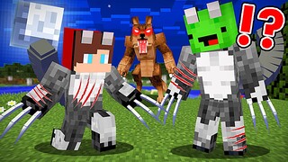 JJ and Mikey Became a WEREWOLF in Minecraft - Maizen Nico Cash Smirky Cloudy