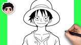 How To Draw Monkey D. Luffy | One Piece - Easy Step By Step Tutorial