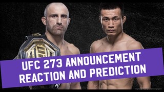 Alexander Volkanovkski vs Korean Zombie Featherweight Championship UFC 273 | Reaction and Prediction