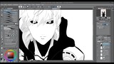 Speed Drawing Genos From One Punch Man | Clip Studio Paint