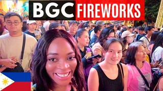 FIREWORKS Display: EXOTIC Christmas Nightlife in BGC Philippines 🇵🇭