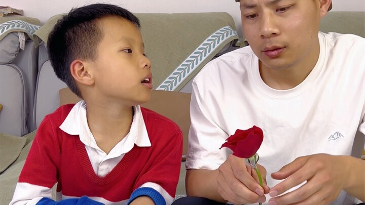 กุหลาบแช่น้ำแข็งที่ทำร่วมกับลูก สวยจริงๆเลย