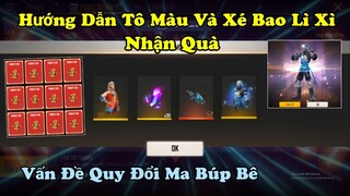 [Garena Free Fire] Cách Tô Màu Như Ý, Xé Bao Lì Xì Nhận Quà, Vấn Đề Đổi Ma Búp Bê Từ Tết Chiến Địa