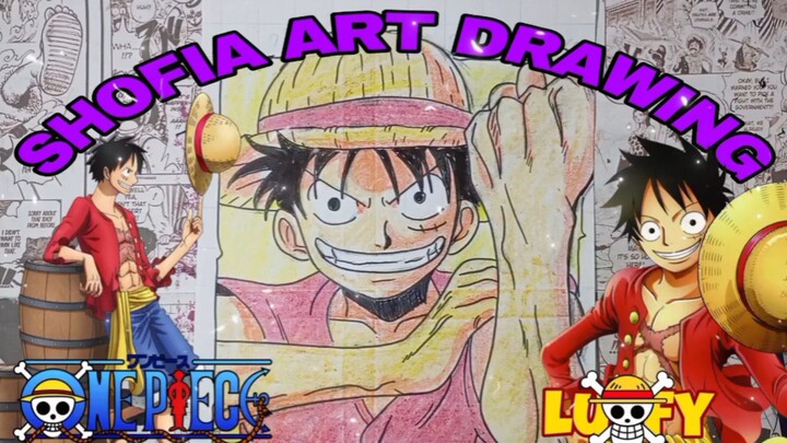drawing luffy dari anime one piece